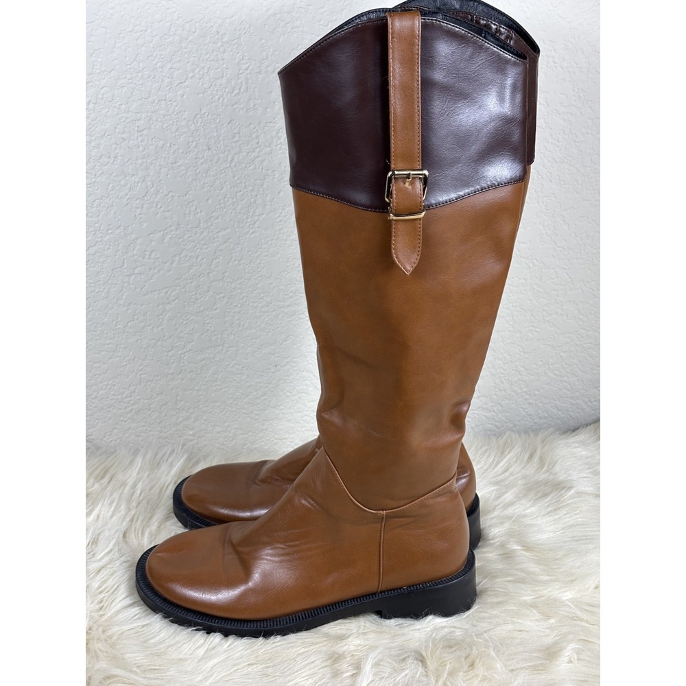 Torgeis Desiree Riding Boots Women's 9 Chestnut Brown Knee High Leather Chic